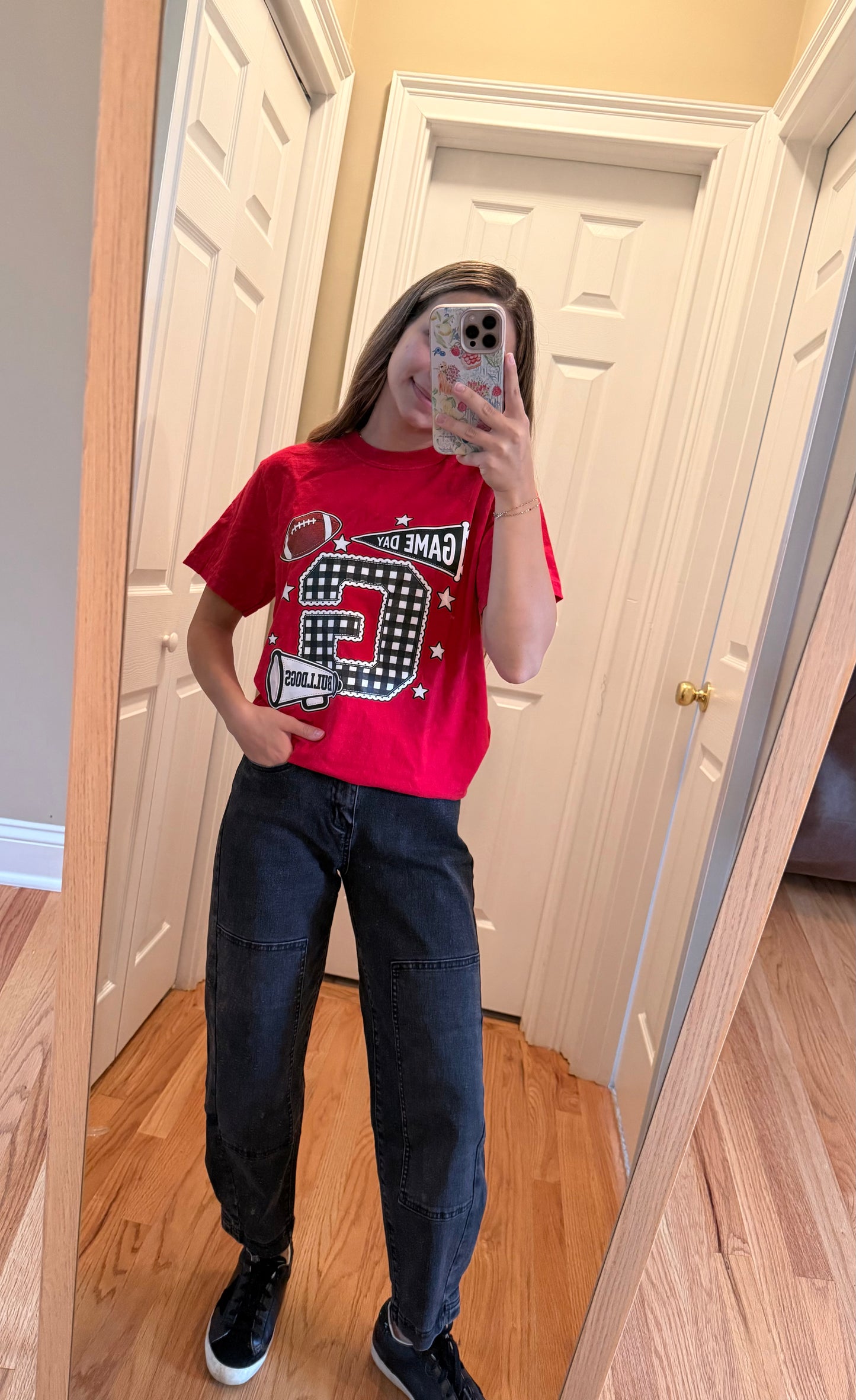 Washed Black Barrel Jeans