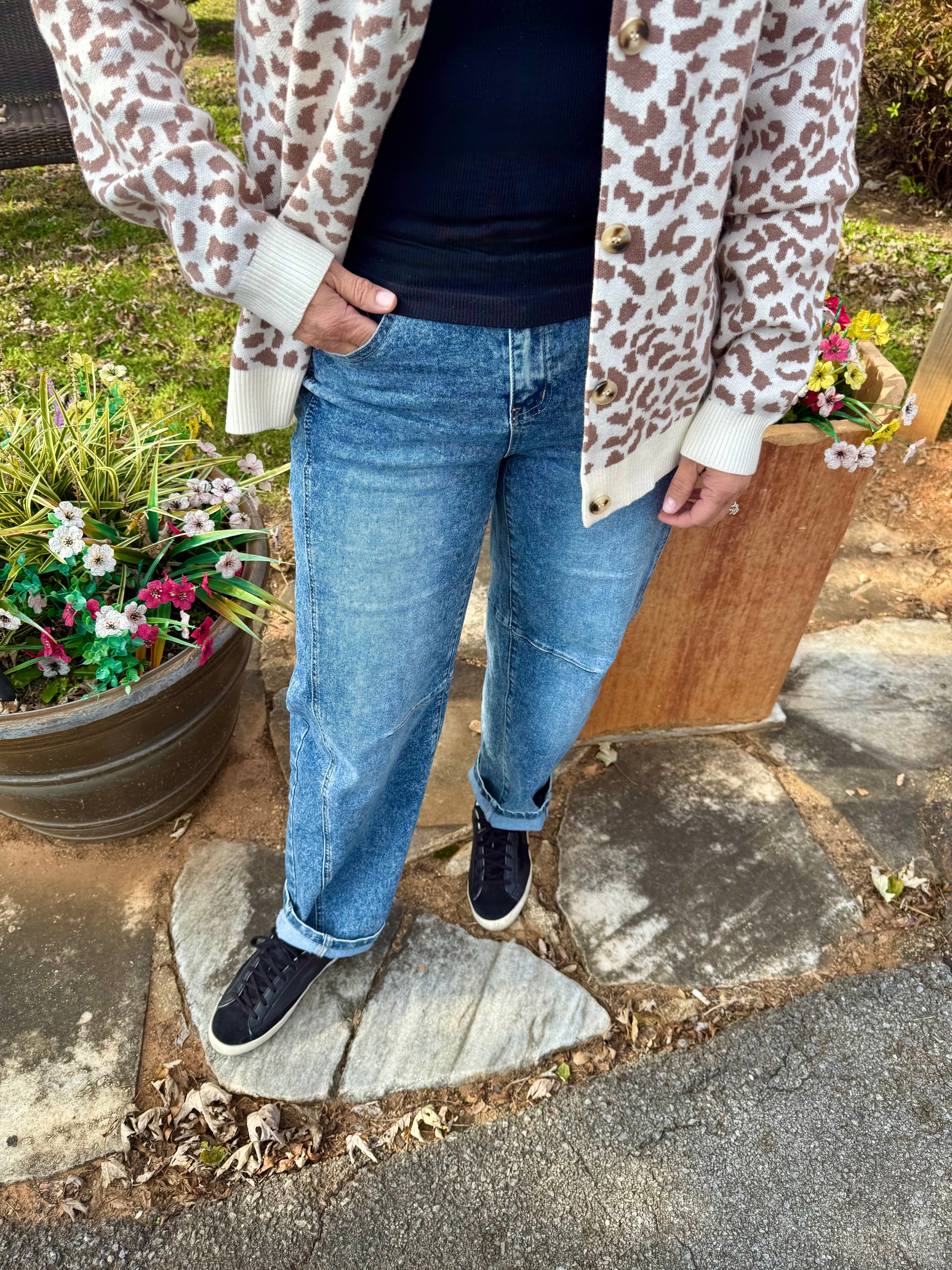 Dusk Blue Vintage Washed Seam Detail Shift Jeans