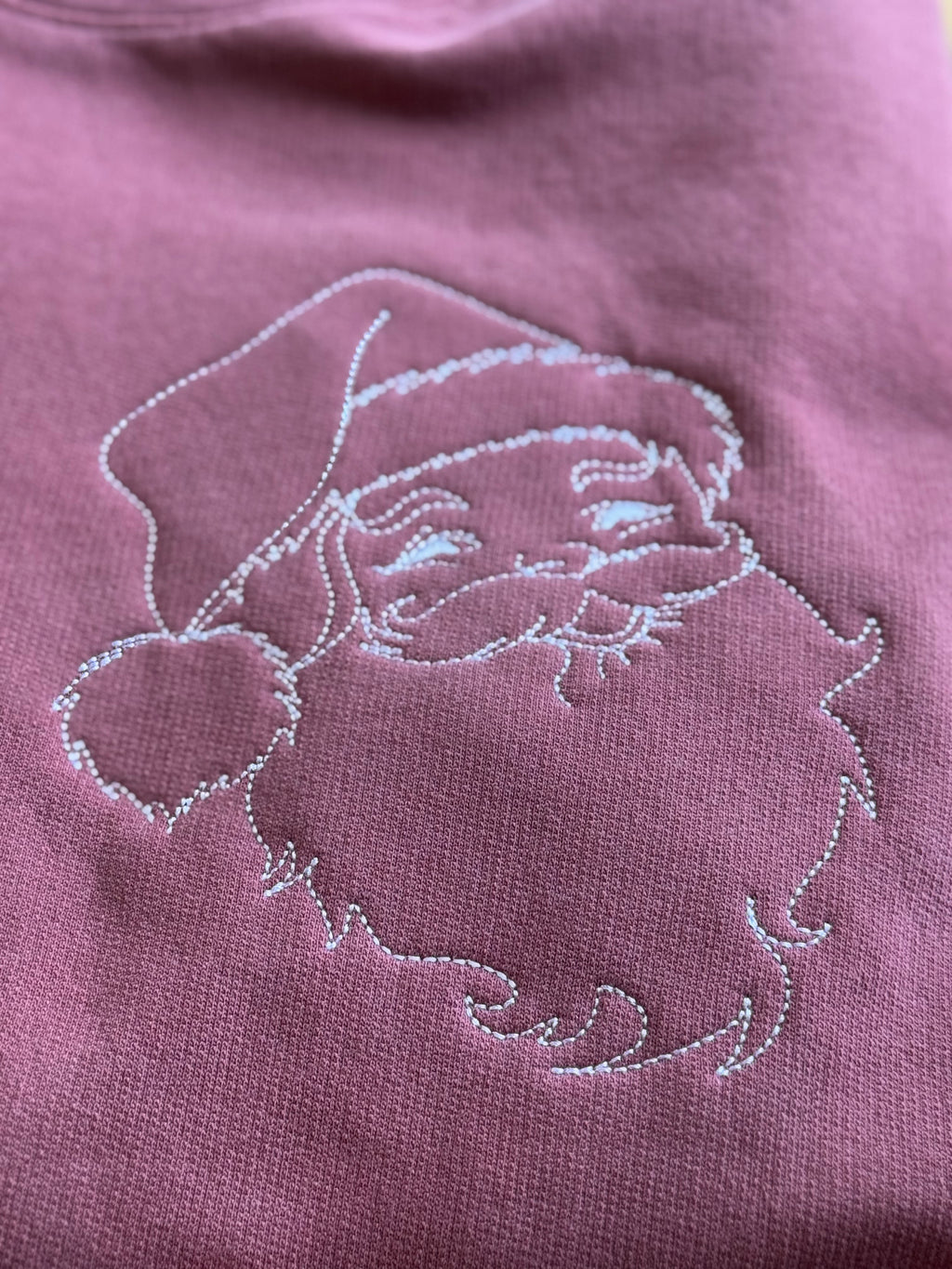 Santa embroidered sweatshirt ￼