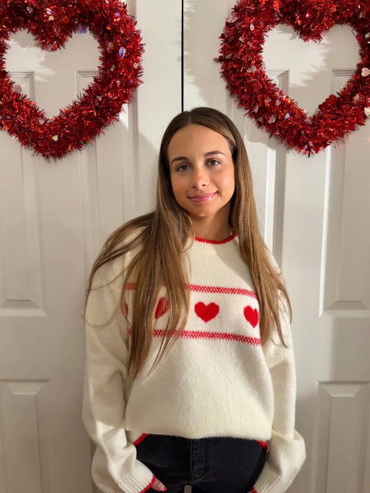 Heart Border Sweater
