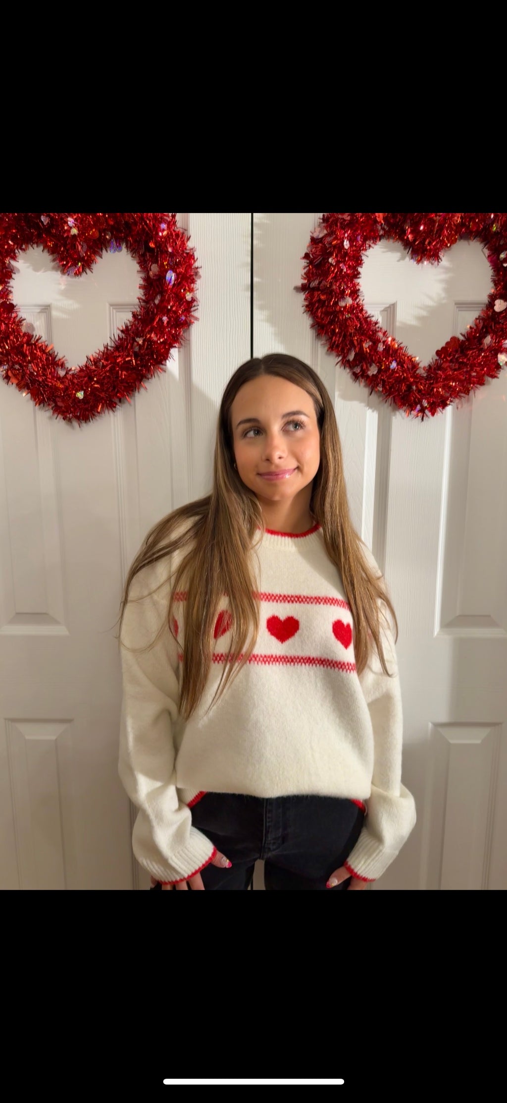 Heart Border Sweater