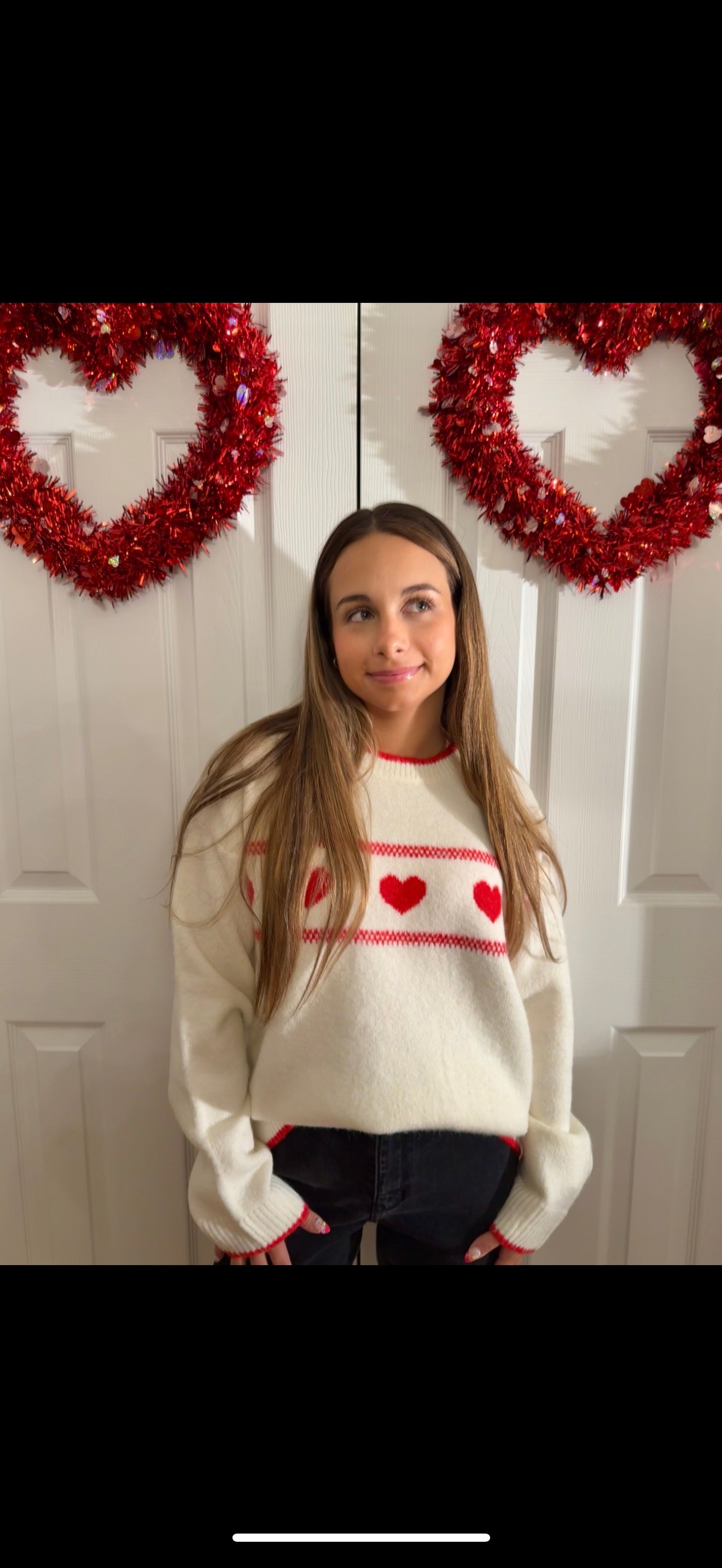 Heart Border Sweater
